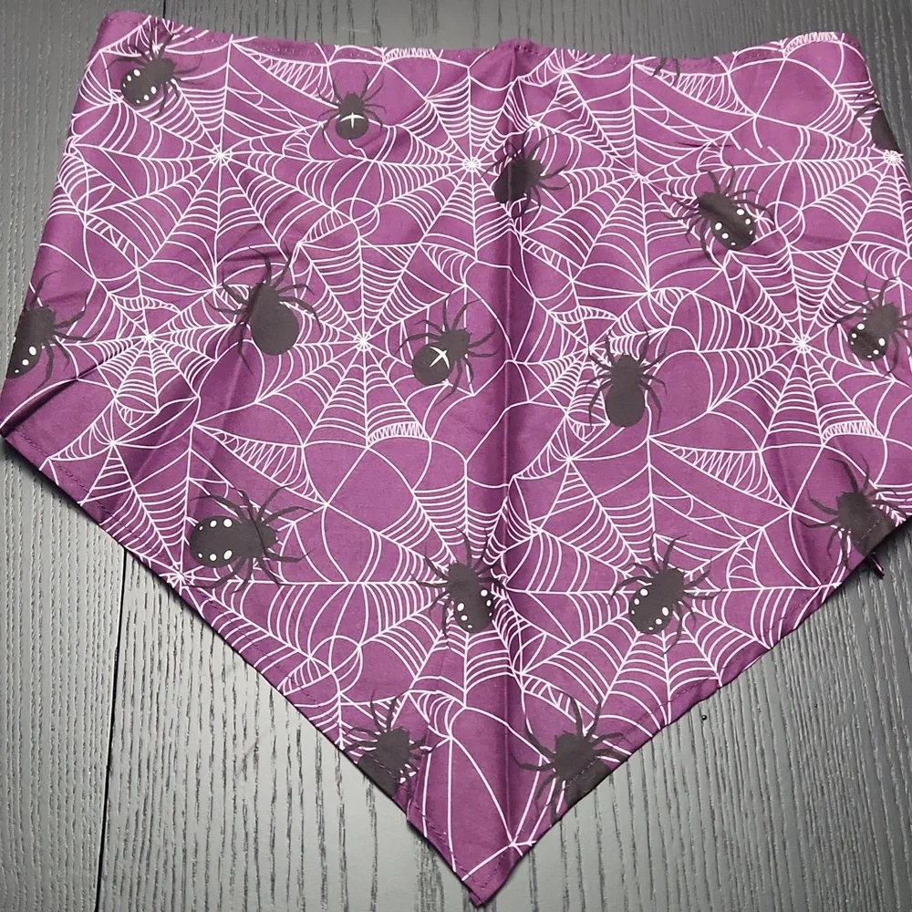 Purple Spider Web Pet Bandana